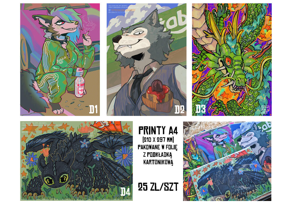 Printy A4 (fanart) 25 zl/szt