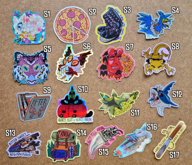 Naklejki (ok 7x7cm) 5 zl/szt